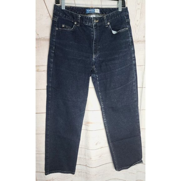 Liz Claiborne Petite 10 Blue Denim Straight-Leg Jeans, Cotton/Spandex SP - Picture 5 of 13